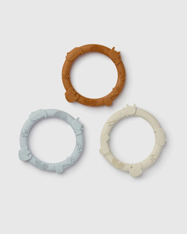 Ens Anneau Dentition Jungle 3pcs - Miel/Ginger