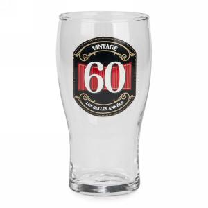 VERRE A BIERE ''VINTAGE 60'' BELLES ANNÉES