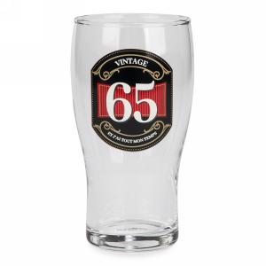 VERRE BIERE 'VINTAGE 65'' J'AI TOUT MON TEMPS