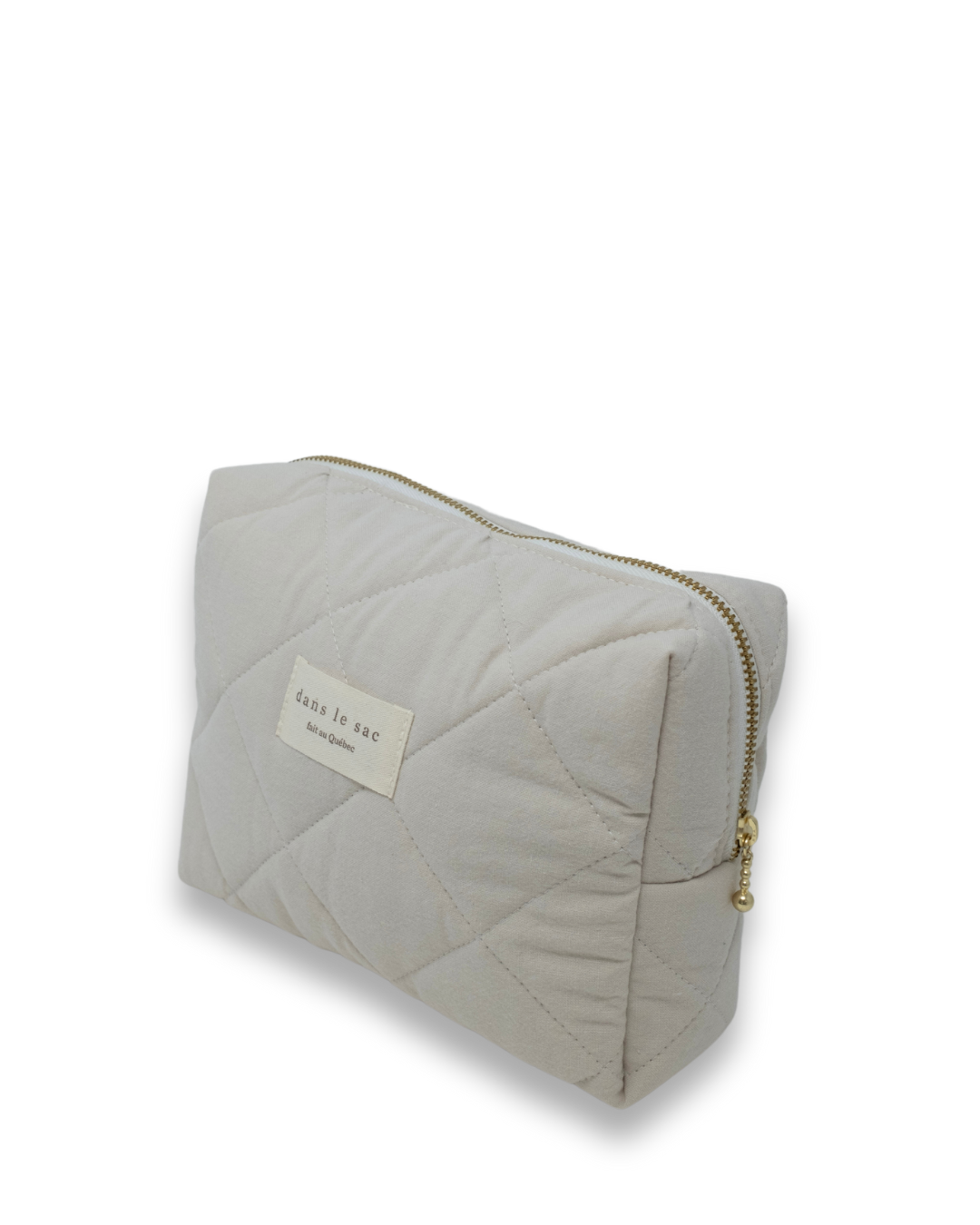 POCHETTE MATELASSÉE 8" X 6" X 3" - CRÈME