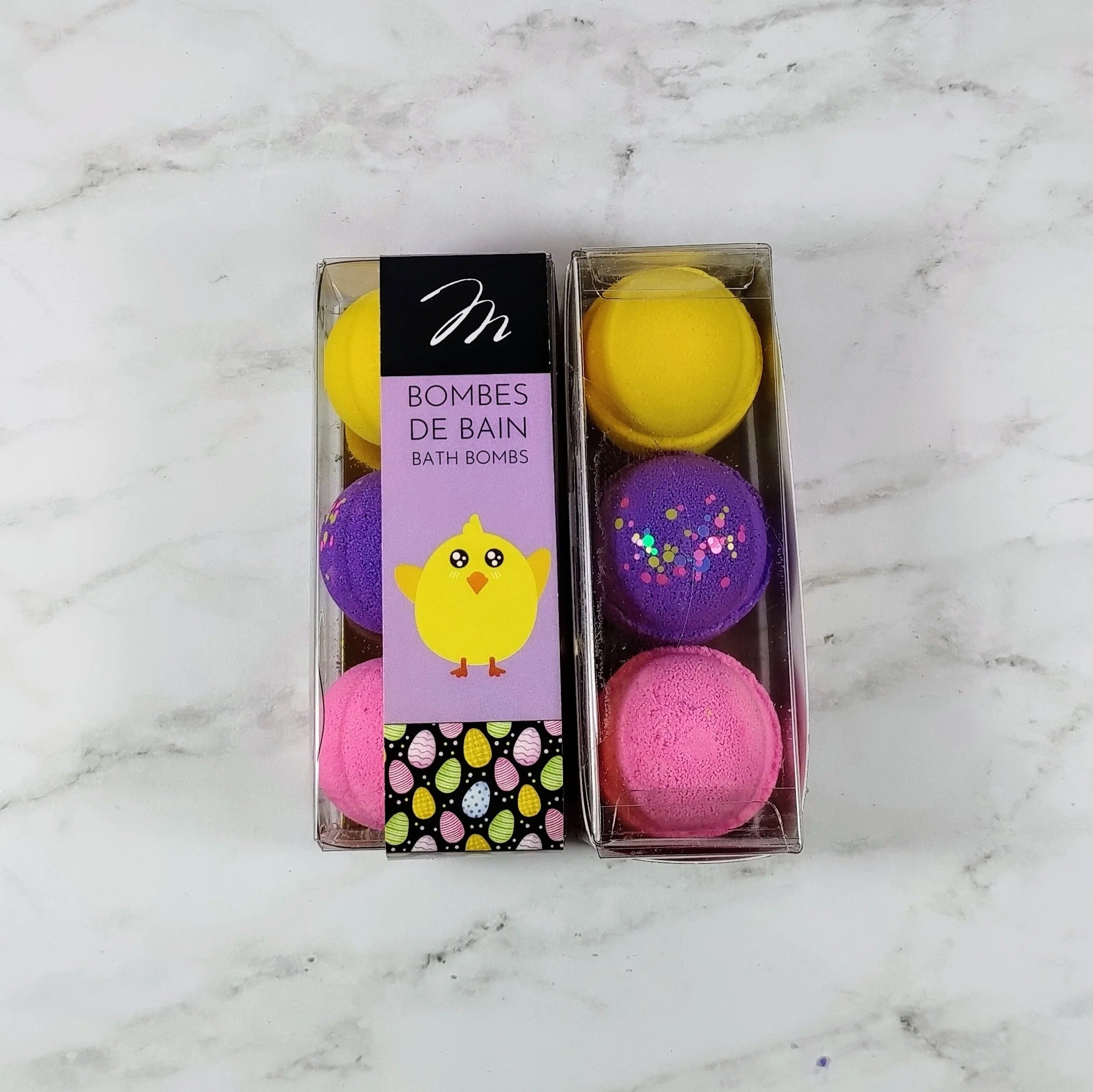 ENS BOMBE BAIN MINI 3MCX - PÂQUES POUSSIN