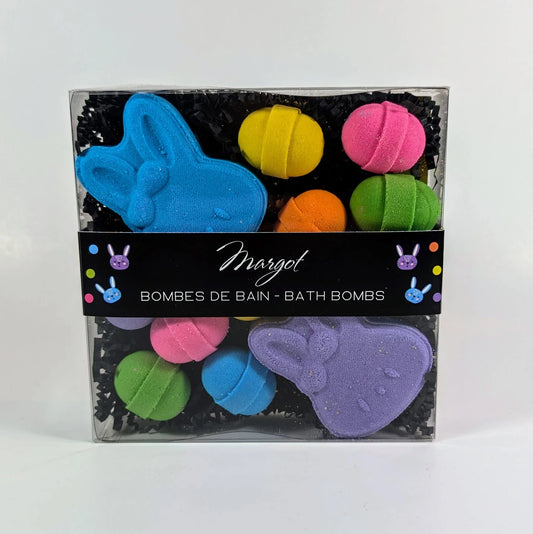 COFFRET PÂQUES - LAPIN & MINI BOMBE BAIN VIOLET/BLEU