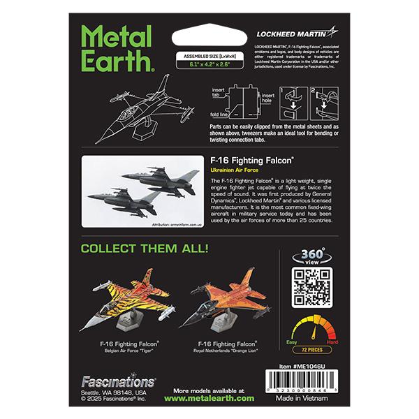 METAL EARTH - F-16 FIGHTING AVION DE CHASSE