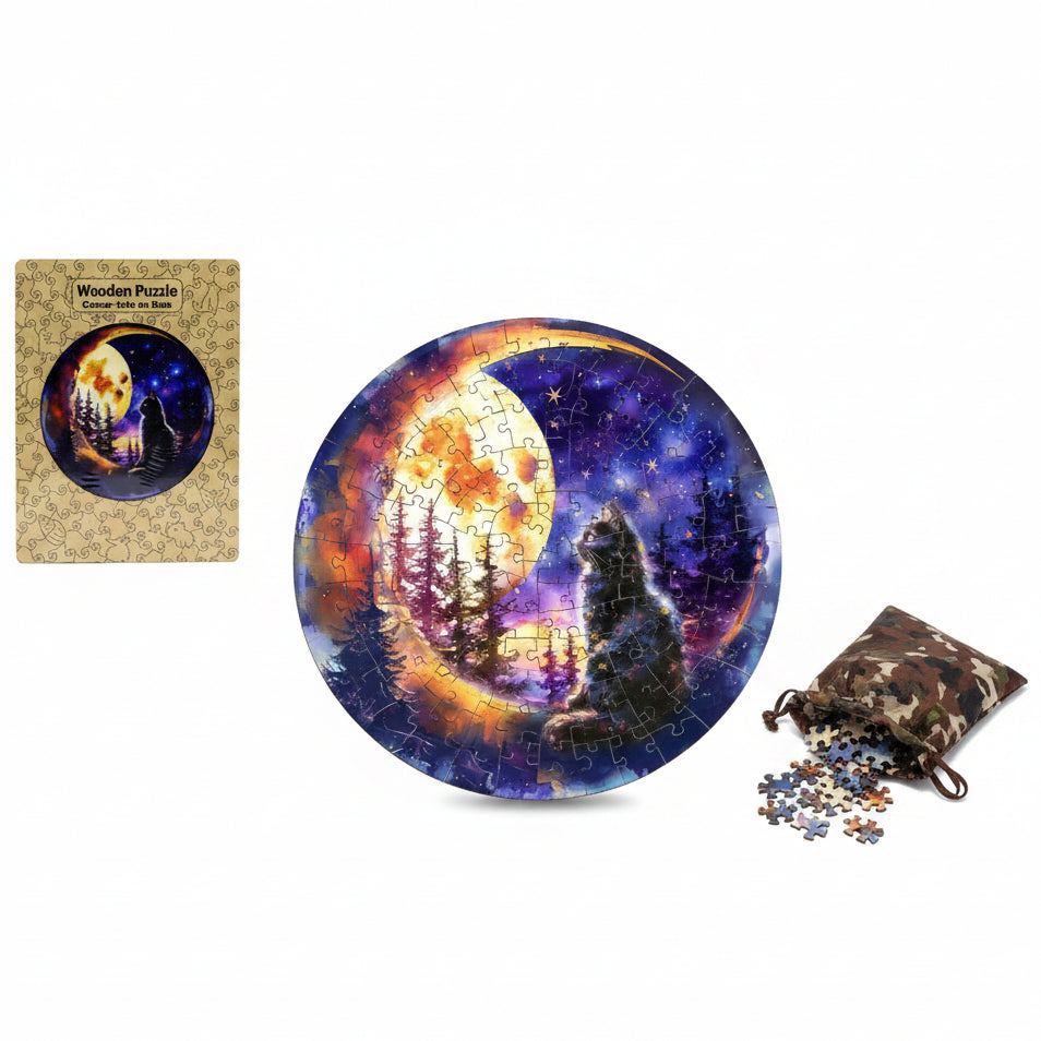 CASSE-TETE ROND EN BOIS -  CHAT & LUNE 179MCX
