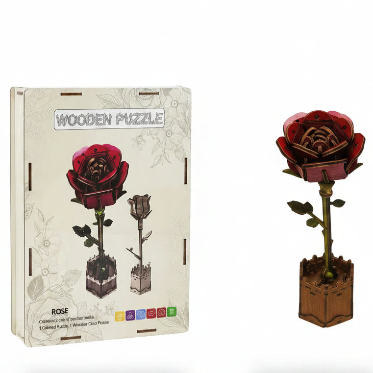 CASSE-TETE 3D EN BOIS -  ROSE 102MCX