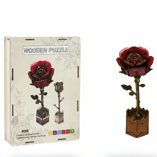 CASSE-TETE 3D EN BOIS -  ROSE 102MCX