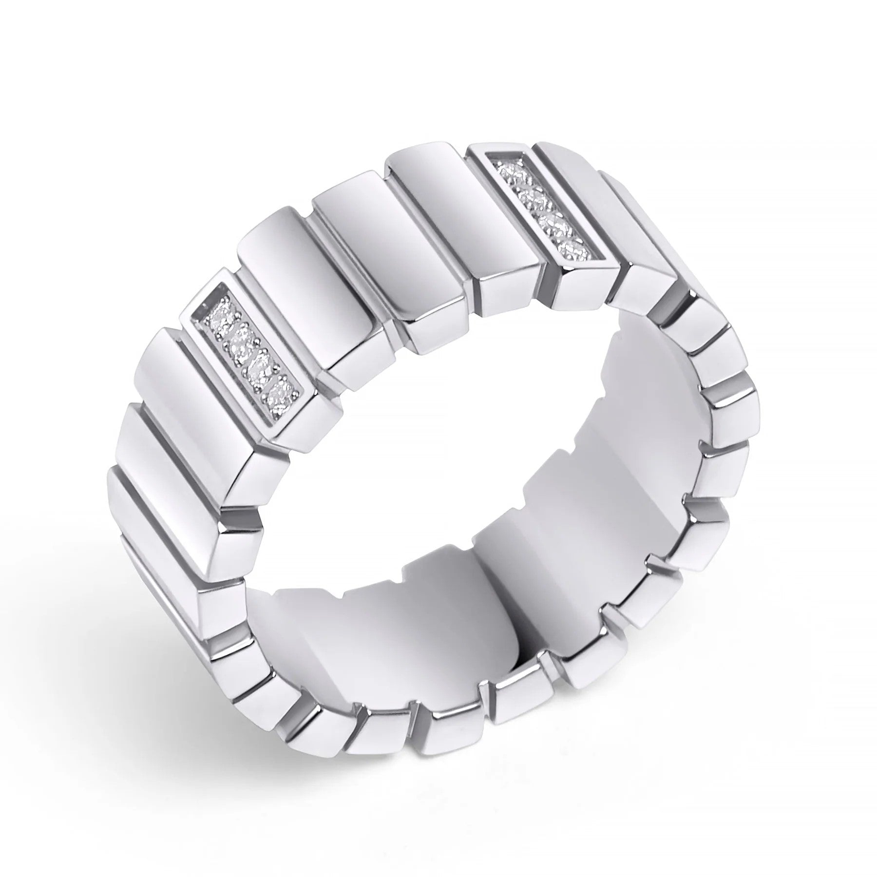 BAGUE "IVAR " AVEC PIERRE GR 7 ARGENT