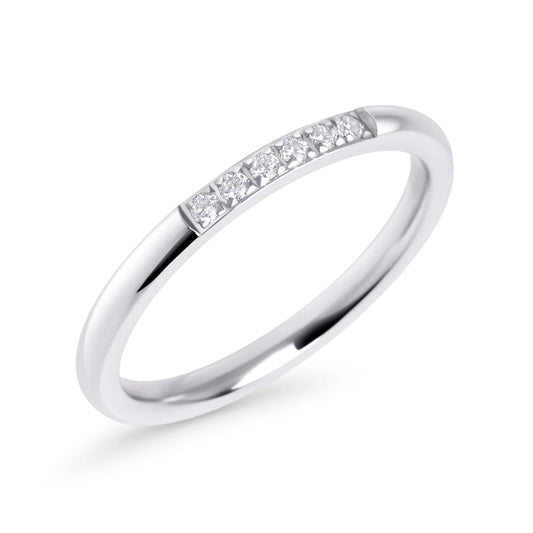 BAGUE "MELIA"  GR 8 ARG & PIERRES  ZIRCONS