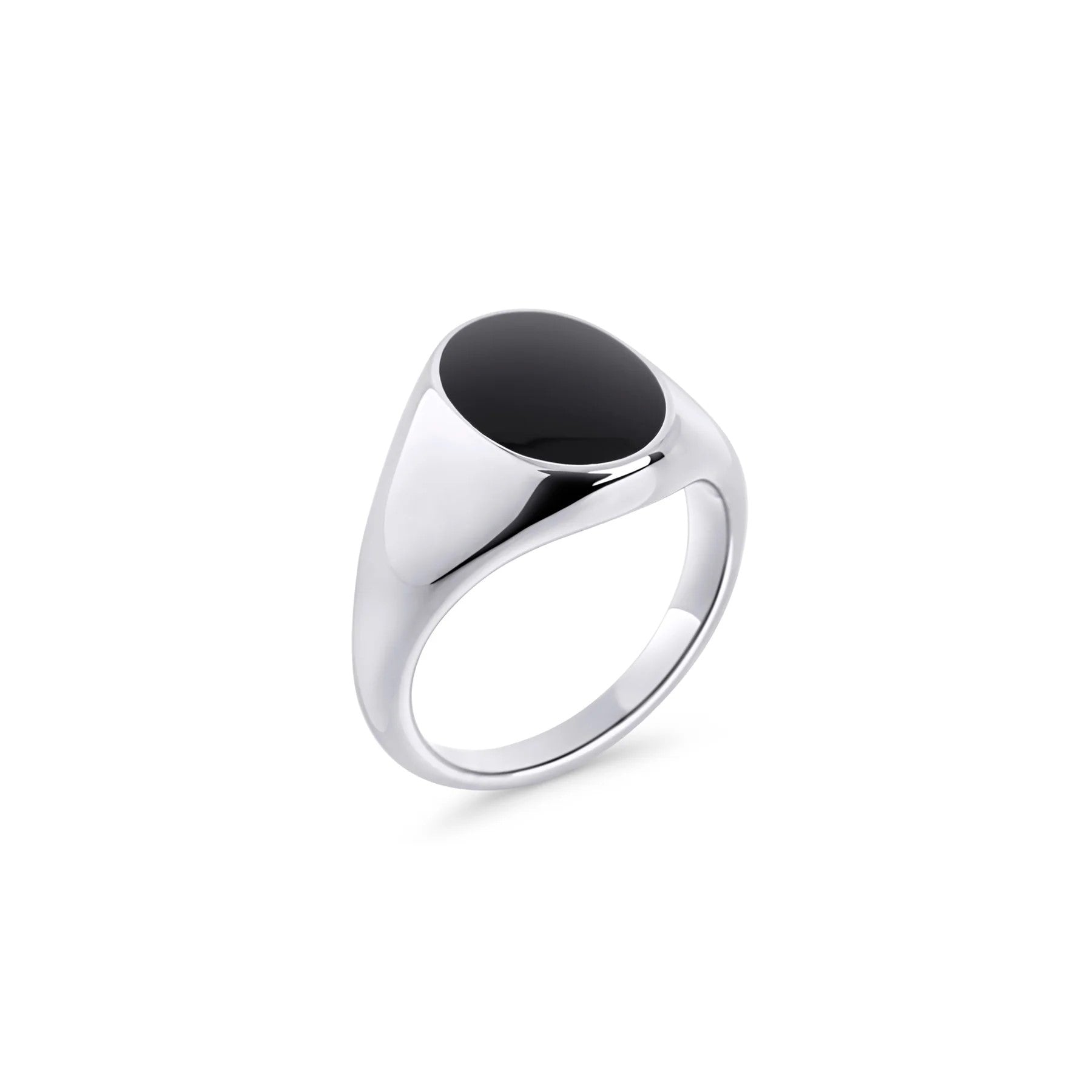 BAGUE "AGATHE " GR 8 ARGENT & NOIR