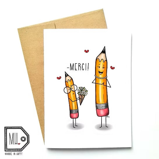 CARTE DE SOUHAIT - MERCI! PROF