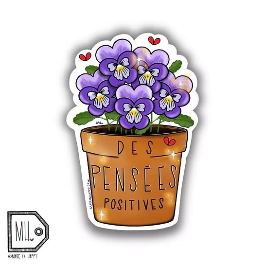 AUTOCOLLANT-  DES PENSEES POSITIVES