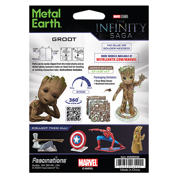 METAL EARTH -MARVEL GROOT GARDIEN GALAXIE