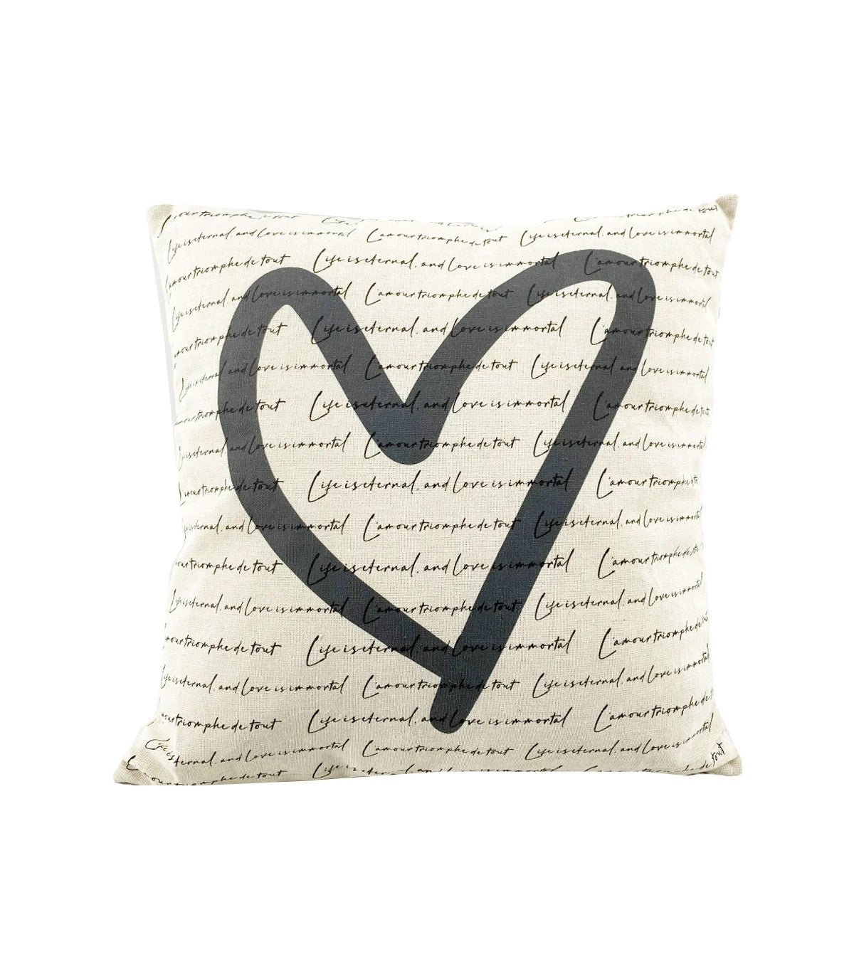 COUSSIN 16"  L'AMOUR TRIOMPHE DE TOUT