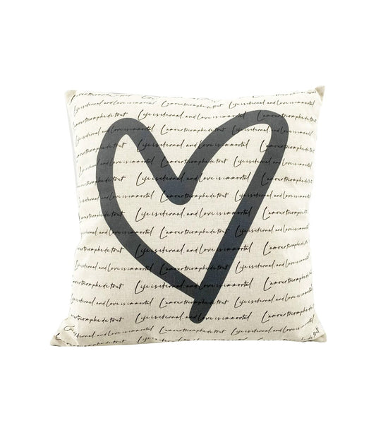 COUSSIN 16"  L'AMOUR TRIOMPHE DE TOUT