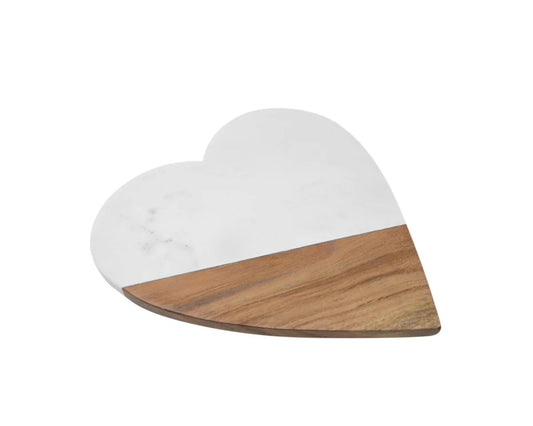 PLANCHE MARBRE BLANC 12" FORME COEUR