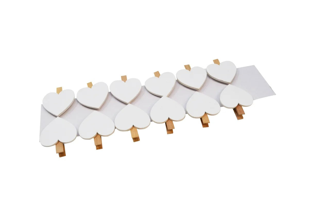 ENS PINCE COEUR BOIS BLANC 12PCS
