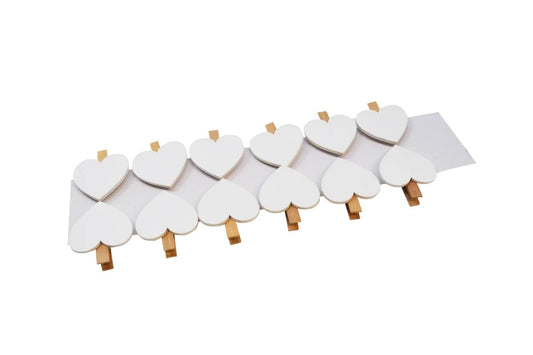 ENS PINCE COEUR BOIS BLANC 12PCS