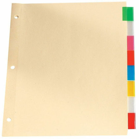 SCOLAIRE PAPETERIE - Intercalaires avec insertions  Lettre. 3 perforations. Couleurs variées., 8 onglets