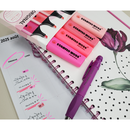 SURLIGNEUR STABILO "BOSS" ORIGINAL ROSE @4