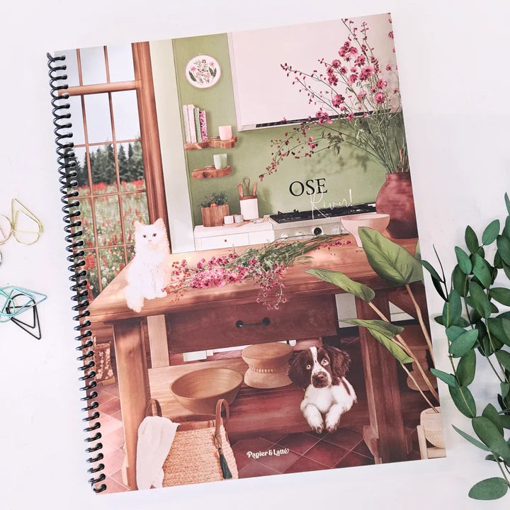 PAPIER & LATTE - CAHIER NOTES 8.5 X 11'' JULIANNE OSE REVER!