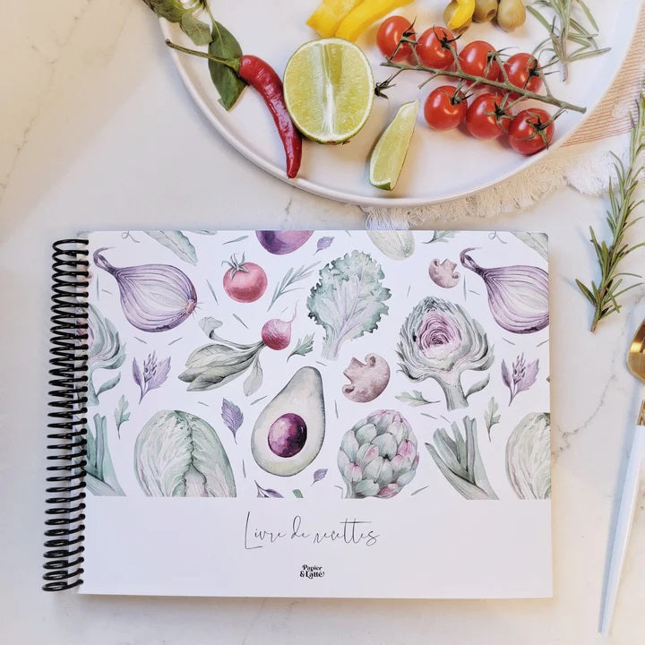 PAPIER & LATTE - LIVRE RECETTE RABAT SPIR 11 X8 ½ " POTAGER