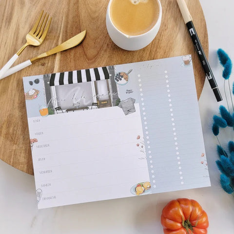 PAPIER & LATTE - PLANIFICATEUR REPAS 8X11