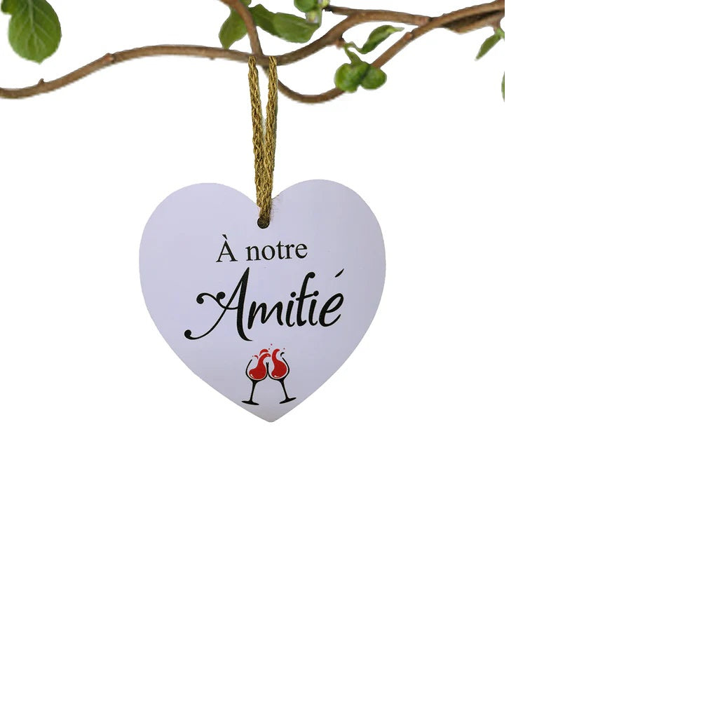 COEUR SUSP  4" "A  NOTRE AMITIE"