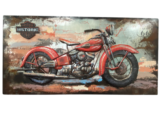 PEINTURE METAL3D 27 X 55 "MOTO HISTORIQUE"