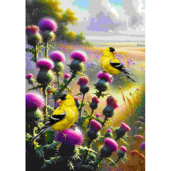 DRAPEAU 28X40"- CHARDONNERETS