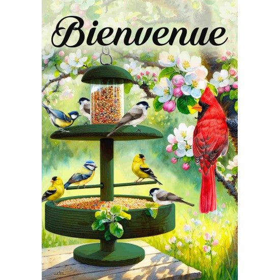 DRAPEAU 28X40" - BIENVENUE MANGEOIRE