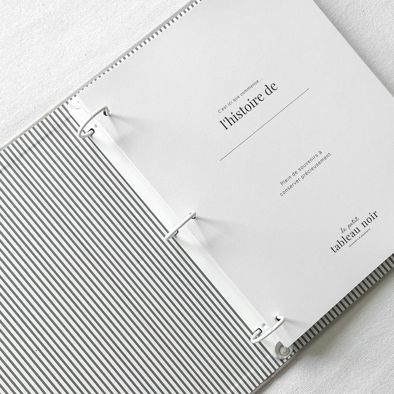 LIVRE DE BEBE - GRIS EN TISSU