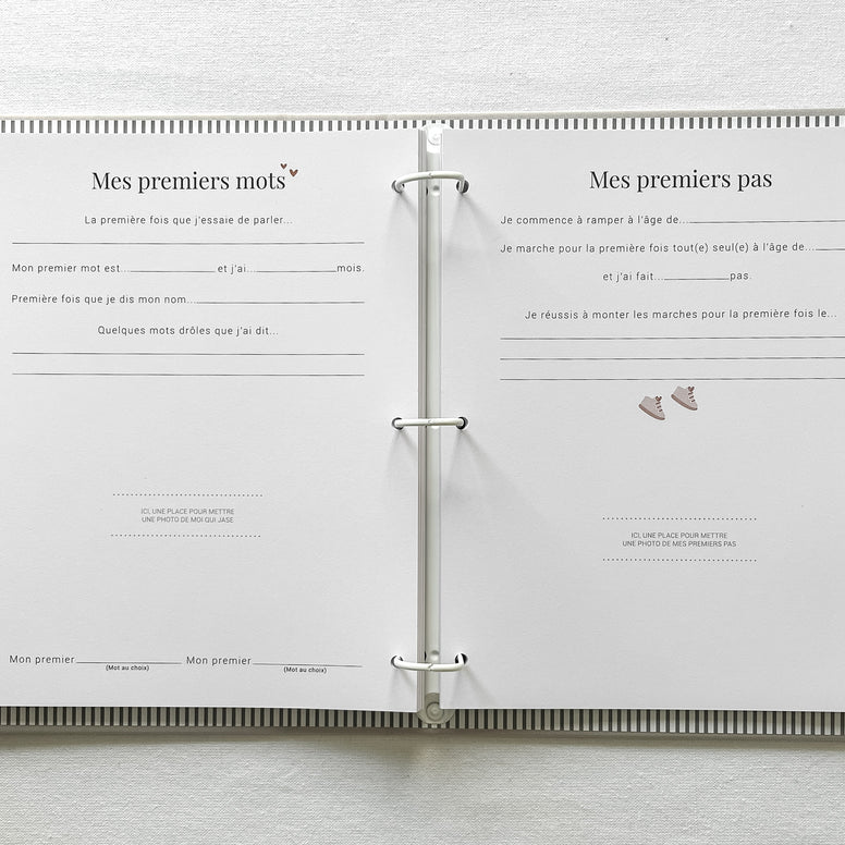 LIVRE DE BEBE - GRIS EN TISSU