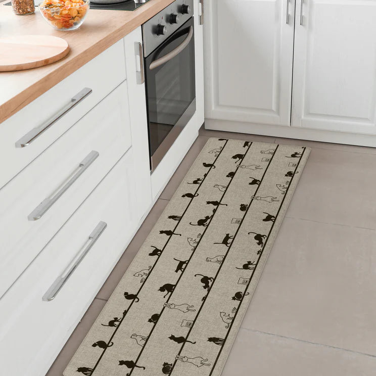 TAPIS POLY 18 X 29.5" -  CHATS CHATS CHATS