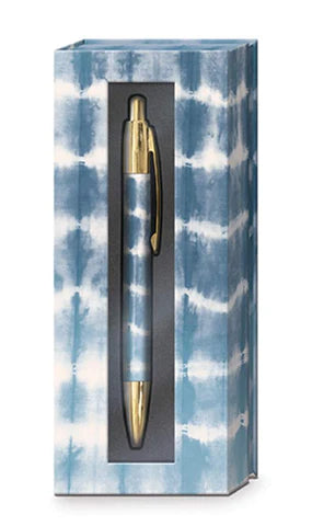 "TIE DYE" BLEU - STYLO DANS UN BOITIER