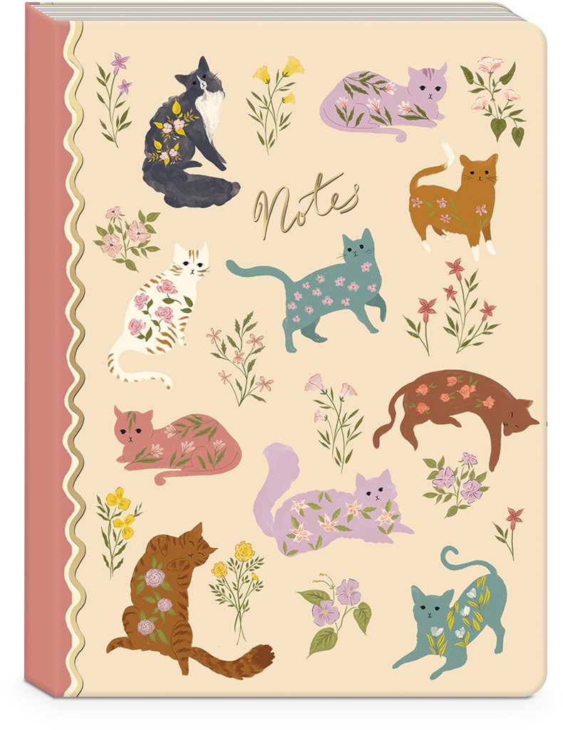JOURNAL LIGNER & MOTIF  6 X 8.25" - "PETS CAT"