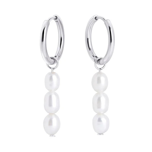 BOUCLE OREILLE "DORM PERLE SALLY II" ARGENT
