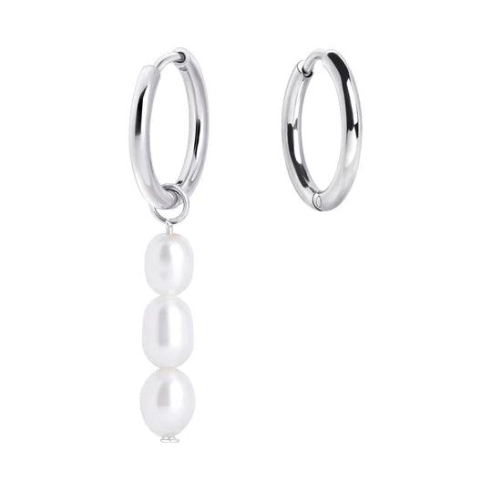 BOUCLE OREILLE "DORM PERLE SALLY II" ARGENT
