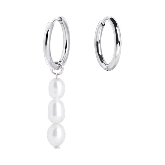 BOUCLE OREILLE "DORM PERLE SALLY II" ARGENT