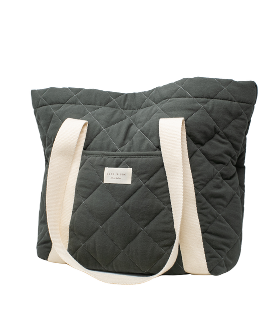 FOURRE-TOUT MATELASSE 19.25" X 13.25" X6"- KAKI