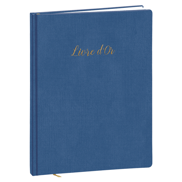 QUO VADIS - LIVRE D'OR UNI 128P 8-¼ X 10-¾" - BLEU