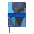 Charger l'image dans la visionneuse de la galerie, BLOC-NOTES "ICONIQUE" A SANGLE 6 X 8¼"- CUBISME BLEU
