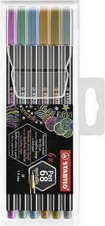 STABILO - FEUTRE STABILO"POINT 68"METAL 1.4mm AST@6