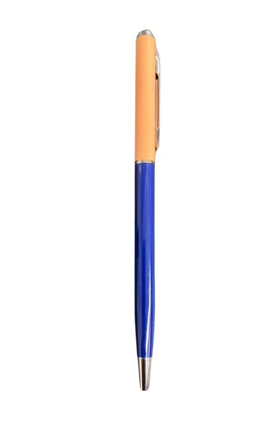 STYLO "PAPIER TIGRE" SAUMON -BLEU COBALT
