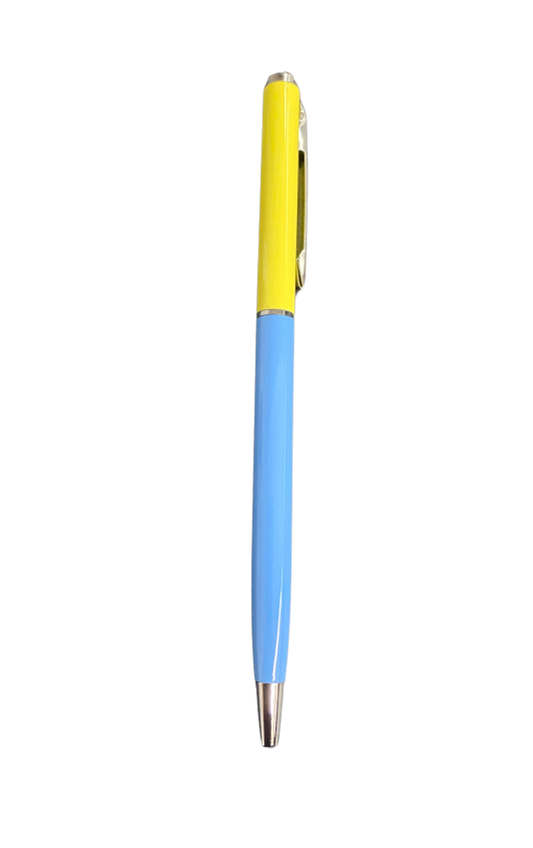 STYLO "PAPIER TIGRE" JAUNE - BLEU CARAIBE