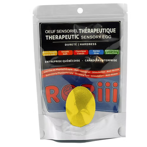 OEUF SENSORIEL JAUNE - EXTRA SOUPLE