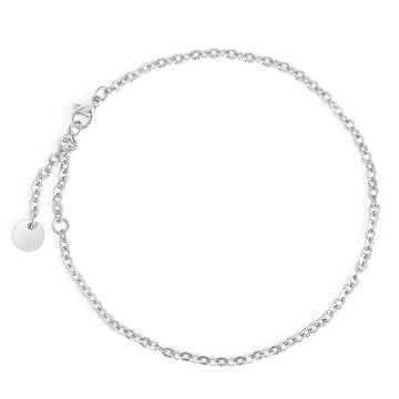 MIA - BRACELET DE CHEVILLE 9" A 11"  ARGENT