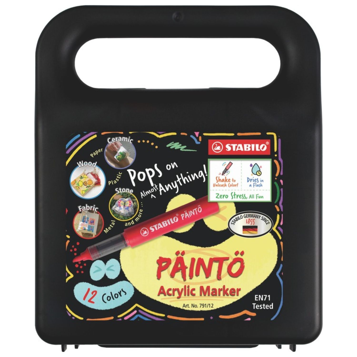 MARQUEUR ACRYLIQUE PAINTO ETUI PLASTIQUE @12