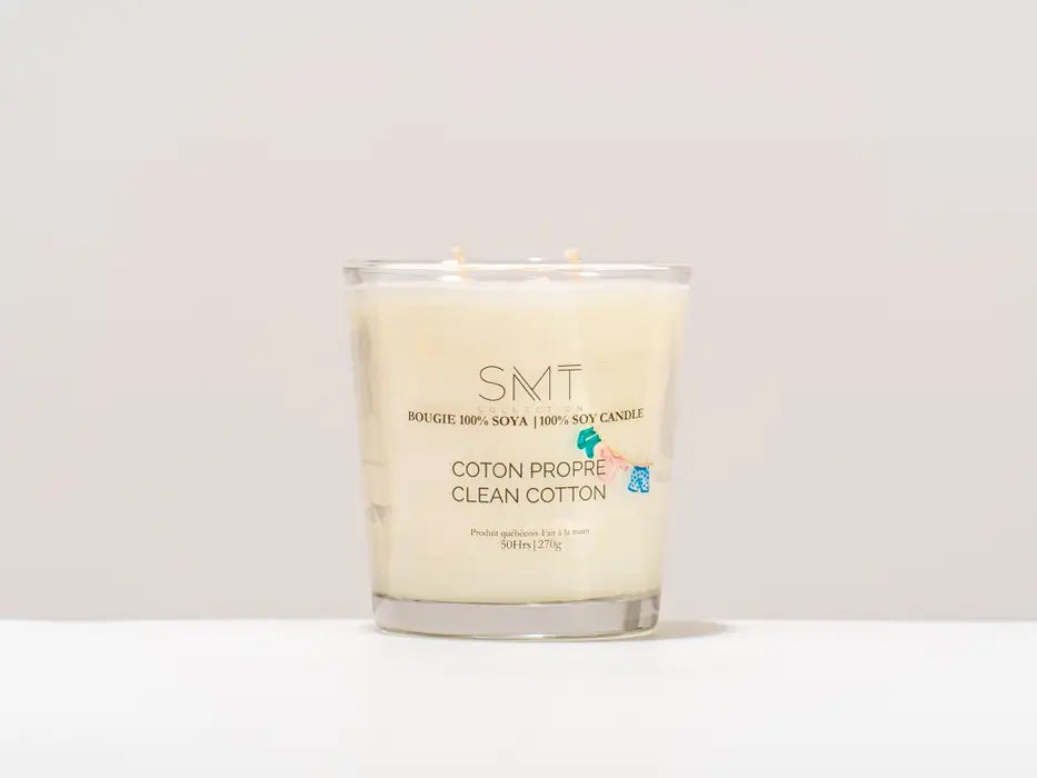 BOUGIE SOYA 50H/270G COTON PROPRE