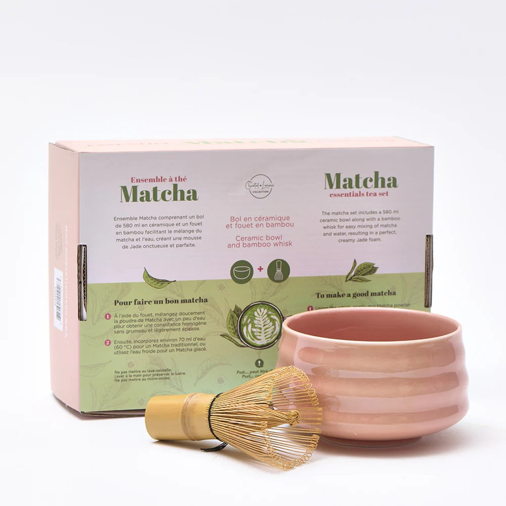 ENS MATCHA BOL CERAM+ FOUET BAMBOU 2PCS