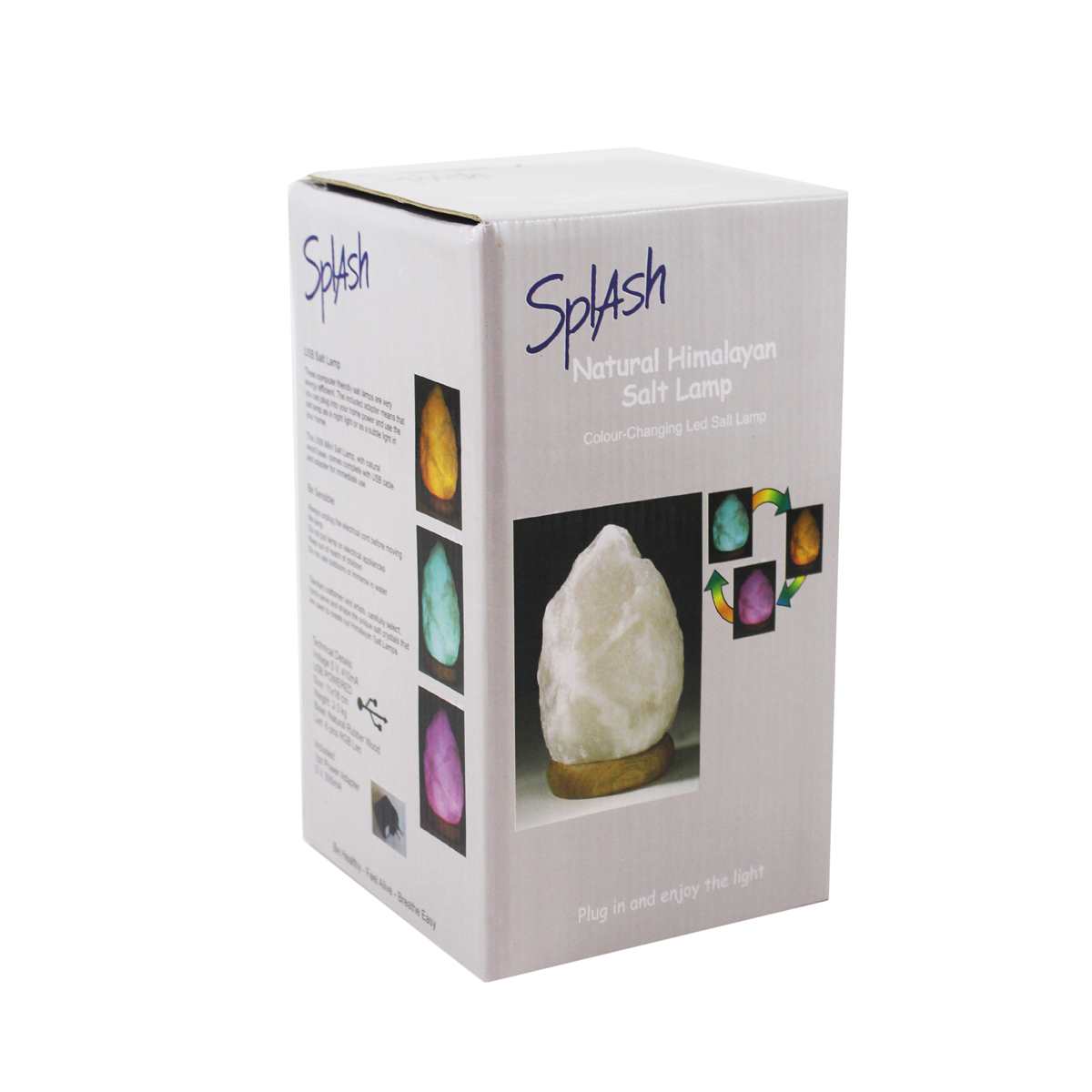 LAMPE ROCHE DE SEL COULEUR CHANGEANTE USB